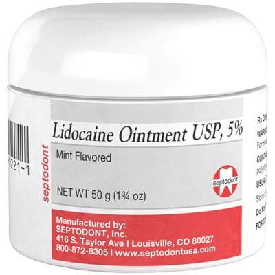 Septodont Lidocaine Ointment USP 5% Mint Flavored Topical Anesthetic, 50 g Jar, 01T0160 thumbnail 9
