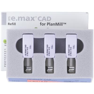IPS e.max CAD PlanMill Blocks, Low Translucency (LT), Shade BL2, Size B32, 3/Box thumbnail 10