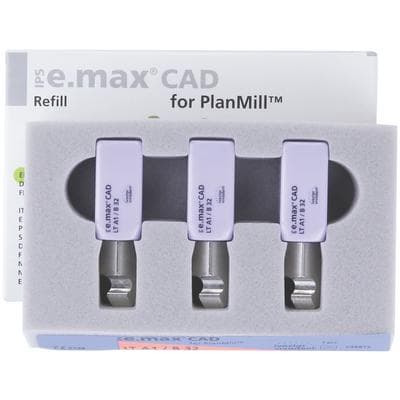 IPS e.max CAD PlanMill Blocks, Low Translucency, Shade A1, B32, Pack of 3 thumbnail 10