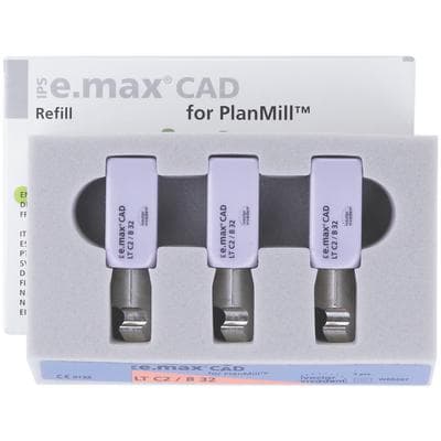 IPS e.max CAD PlanMill Blocks, Low Translucency, Shade C2, Size B32, Pack of 3 thumbnail 10
