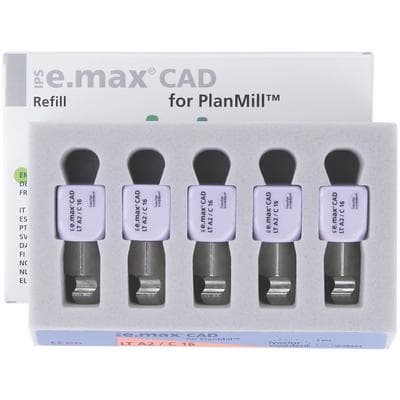 IPS e.max CAD PlanMill Blocks, Low Translucency (LT), Shade A2, Size C16, 5/Box thumbnail 10