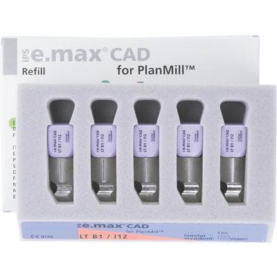 IPS e.max CAD PlanMill Blocks, Low Translucency, Shade B1, I12, 5/Box thumbnail 10