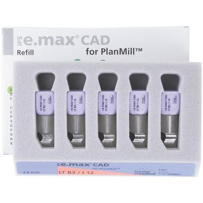 IPS e.max CAD PlanMill LT B3 I12 Lithium Disilicate Milling Blocks, Low Translucency, Shade B3, 5/Box thumbnail 10