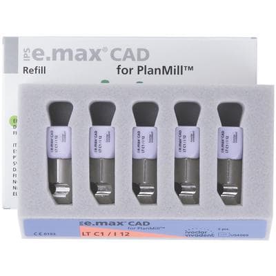 IPS e.max CAD PlanMill Blocks, Low Translucency (LT), Shade C1, Size I12, 5/Box thumbnail 10
