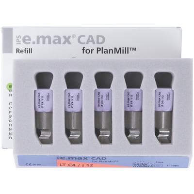 IPS e.max CAD PlanMill Blocks LT I12 Shade C4, Low Translucency, Lithium Disilicate, 5/Box thumbnail 10