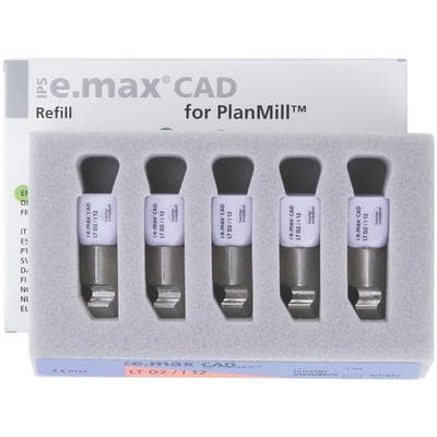 IPS e.max CAD PlanMill Blocks, Low Translucency (LT), Shade D2, Size I12, 5/Box thumbnail 10
