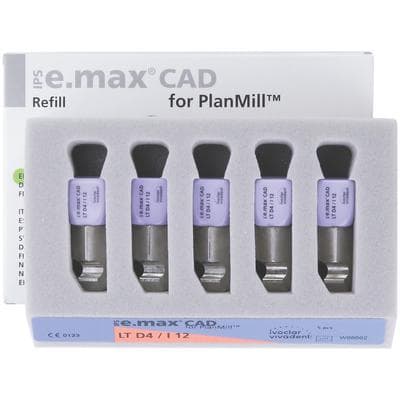 IPS e.max CAD PlanMill Blocks, Low Translucency, Shade D4, I12, 5/Box thumbnail 10