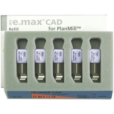 IPS e.max CAD PlanMill Blocks, Low Translucency, Shade BL1, I12, 5/Pkg thumbnail 10