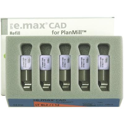 IPS e.max CAD PlanMill Blocks, Low Translucency (LT), Shade BL2, Size I12, 5/Box thumbnail 9