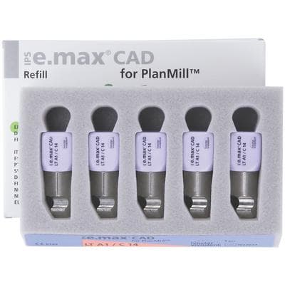 IPS e.max CAD PlanMill Blocks, Low Translucency (LT), Shade A1, Size C14, 5/Box thumbnail 11