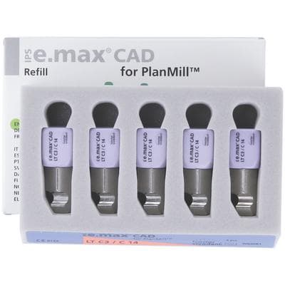 IPS e.max CAD PlanMill LT C3 C14 Lithium Disilicate Milling Blocks, Low Translucency, Shade C3, 5/Box thumbnail 5