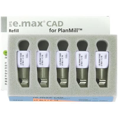 IPS e.max CAD PlanMill Blocks, Low Translucency (LT), C14, Shade BL1, 5/Box thumbnail 10