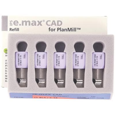 IPS e.max CAD PlanMill Blocks, Low Translucency (LT), C14, Shade BL4, 5/Box thumbnail 10