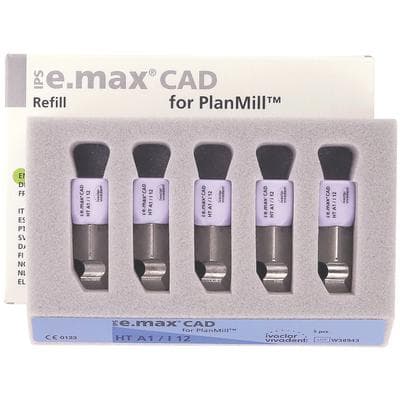 IPS e.max CAD Lithium Disilicate Milling Block for PlanMill, High Translucency, Shade A1, Size I12, Pack of 5 thumbnail 12