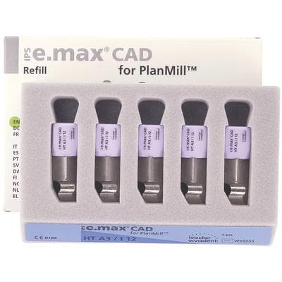 IPS e.max CAD PlanMill HT I12 A3 Lithium Disilicate Milling Blocks, High Translucency, Shade A3, 5/Box thumbnail 11