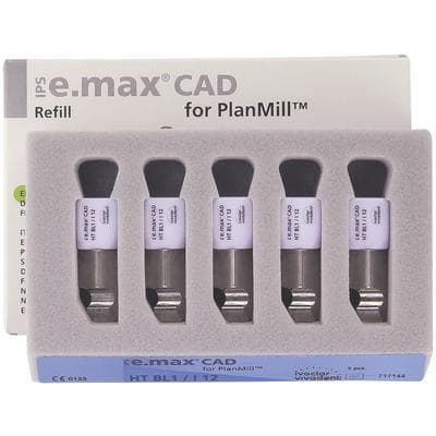 IPS e.max CAD PlanMill Blocks HT I12 BL1, High Translucency, Lithium Disilicate, 5/Box thumbnail 4