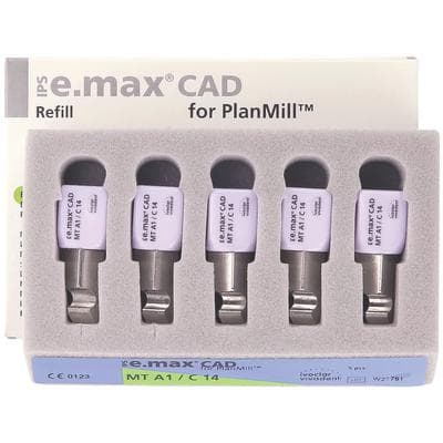 IPS e.max CAD PlanMill MT A1 C14 Milling Blocks, Medium Translucency, Shade A1, 5/Box thumbnail 11