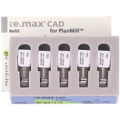 IPS e.max CAD PlanMill Blocks, Medium Translucency (MT), C14, Shade BL2, 5/Box thumbnail 10