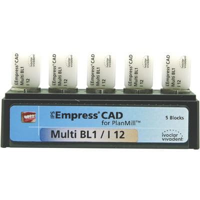 IPS Empress CAD Multi I12 Milling Blocks, Shade BL1, for PlanMill, 5/Box thumbnail 4