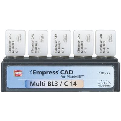IPS Empress CAD Multi C14 Milling Blocks for PlanMill, Shade BL3, 5/Box thumbnail 4