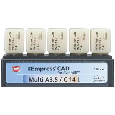 IPS Empress CAD Multi Milling Blocks, C14L, Shade A3.5, for PlanMill, 5/Box thumbnail 4