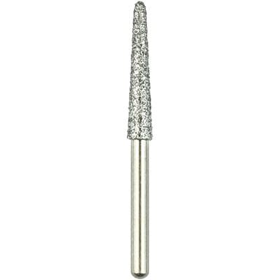 Shofu Robot Diamond Point, FG, Long Tapered Cylinder Round End, ISO 223/023, 2.3 mm, Regular Grit, White Ring, 0838-1 thumbnail 10