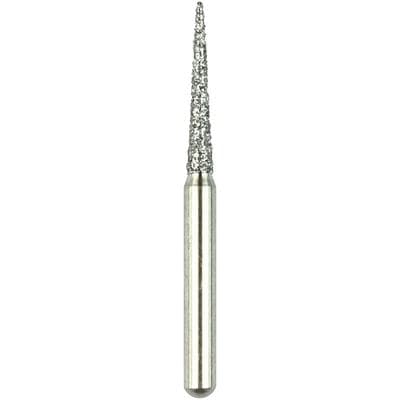 Shofu Robot Diamond Point FG, Tapered Cylinder Needle, ISO 165/013, 1.3 mm, Regular Grit, White Ring, 0848-1 thumbnail 7