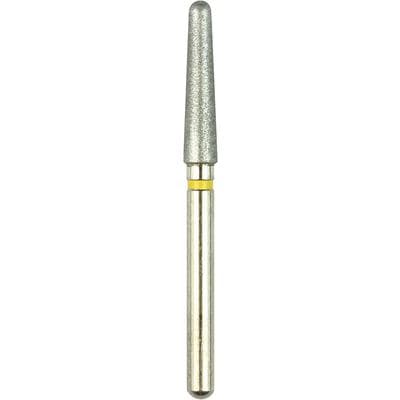 Shofu Robot FG Diamond Bur, Tapered Cylinder Round End, Super Fine, #836V-1 / ISO 198/021, 2.1 mm Diameter, 9.0 mm Length, 1/Pkg thumbnail 3