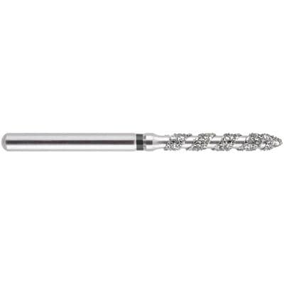 Midwest Once® Helical Single Use Diamond Bur – FG, Super Coarse, Cylinder, #885-012, 0.8 mm Diameter, 1.2 mm Length, 25/Pkg thumbnail 2