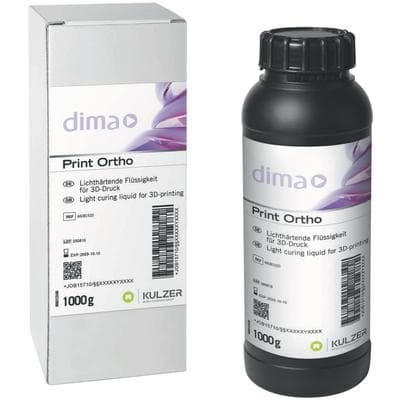 Kulzer dima Print Ortho 3D Printing Resin, Transparent Blue, 1000 g Bottle thumbnail 3