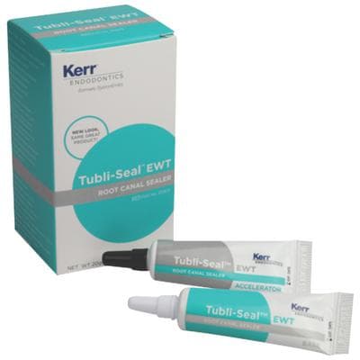 Kerr Tubli-Seal EWT Root Canal Sealer Kit, Extended Working Time, Paste/Paste Zinc Oxide Eugenol, 15 g Base & 5 g Accelerator, 1 Kit, 25903 thumbnail 25