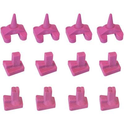 Perfect Pegs Ceramic Firing Pegs Assortment, Pink, 12/Pack (4 each of small anteriors/small bicuspids, small molars, large molars/large bicuspids) thumbnail 4
