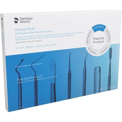 Sultan Assure Plus Self-Sealing Sterilization Pouches, 12" x 18", 100/Box, 83025 thumbnail 5