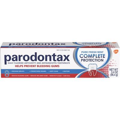 Parodontax Complete Protection Toothpaste, Pure Fresh Mint, 3.4 oz Tube, 12/Cs thumbnail 2