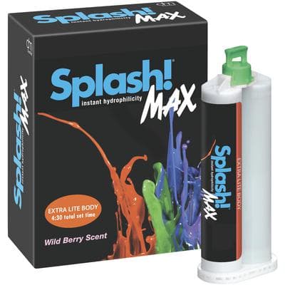 Splash Max Premium VPS Regular Set Impression Material, Extra-Lite Body, 50 mL Cartridges, 2/Pkg, Wild Berry, SPD1613 thumbnail 5