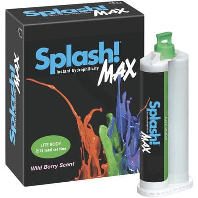 Splash Max Half-Time Set VPS Impression Material, Light Body, 50 mL Cartridges, 2/Pack, Wild Berry, SPD1616 thumbnail 5