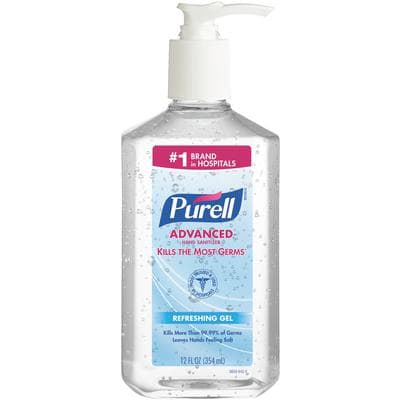 Purell Advanced Instant Hand Sanitizer, 12 oz Pump Bottle, 70% Ethyl Alcohol, Clear Gel, 12/Box thumbnail 4