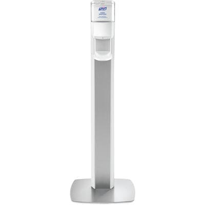 PURELL® MESSENGER™ ES8 Floor Stand with ES8 Touch-Free Dispenser, White with Silver Panel thumbnail 3