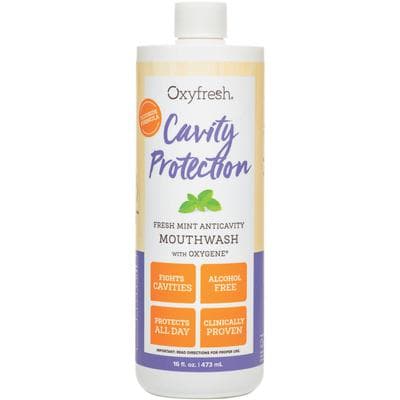Oxyfresh Cavity Protection Fluoride Mouthwash, Alcohol-Free, Fresh Mint, 16 oz Bottle thumbnail 2