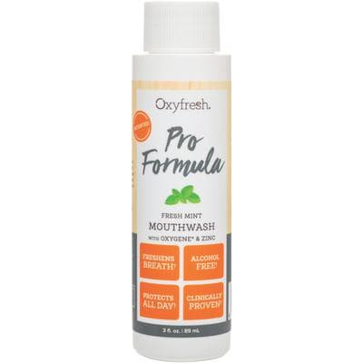 Oxyfresh Pro Formula Cosmetic Fresh Mint Mouthwash, Alcohol Free, 3 oz Bottle, 12/Pkg - Pro Formula Cosmetic Fresh Mint Mouthwash - 3 oz Bottle, 12/Pkg - Image 1