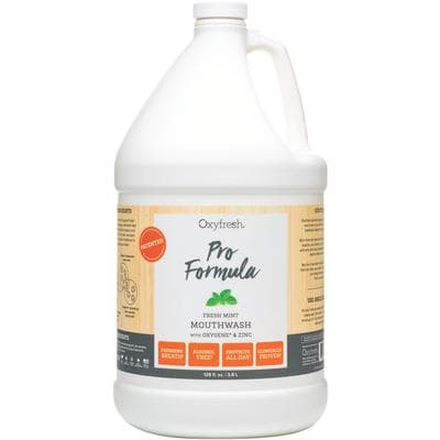 Oxyfresh Pro Formula Cosmetic Fresh Mint Mouthwash, Alcohol Free, 1 Gallon Bottle with Pump, 1/Pkg, 857 thumbnail 2