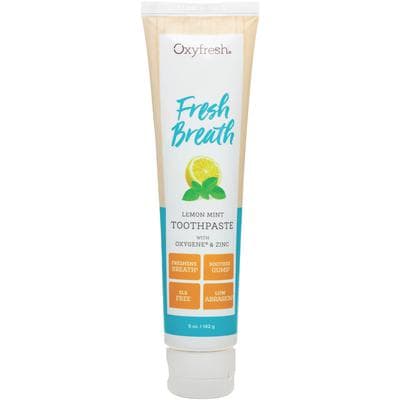 Oxyfresh Maximum Strength Fresh Breath Lemon Mint Toothpaste, 5 oz Tube, Item 116 thumbnail 2