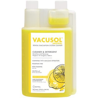 Vacusol Neutral Concentrate Evacuation Line Cleaner, 32 oz Bottle, ED900CS thumbnail 8