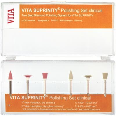 VITA Suprinity Prepolishing Refill Pack, Pink, RA Shank, 6/Pkg - VITA Suprinity® Prepolishing Refill Packs – Clinical, Pink, 6/Pkg - Lens - Image 1