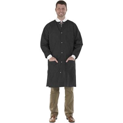 SafeWear High Performance Lab Coat, Large, Jet Black, 12/Pack, 8119-C thumbnail 14