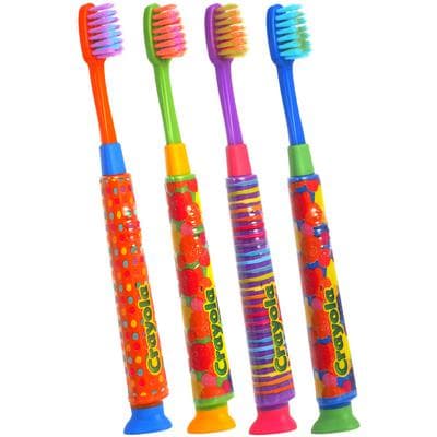 GUM Crayola Deep Clean Toothbrush, Ultra-Soft, Kids, Assorted Colors, 12/Pack, 234P thumbnail 11