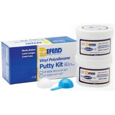 Defend Super Hydrophilic Vinyl Polysiloxane Putty Kit, Regular Set, 2 x 300 mL Jars (Base & Catalyst), VP8006 thumbnail 10