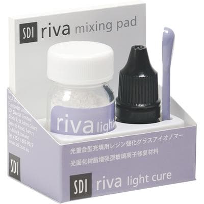 Riva Light Cure A3 Powder/Liquid Kit, Resin-Reinforced Glass Ionomer, Shade A3 Extra Light Yellow, 8700503 thumbnail 8