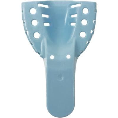 Patterson Disposable Plastic Impression Trays, Perforated, Blue, Size 5 Small, Upper, 12/Pkg - Patterson® Disposable Plastic Impression Trays – Perforated, Blue, 12/Pkg - 5 Small, Upper - Image 1