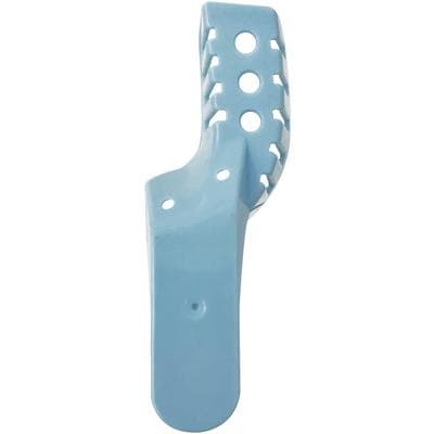 Patterson® Disposable Plastic Impression Trays, Perforated, Blue, Size 8 Upper Right/Lower Left, 12/Pkg - Patterson® Disposable Plastic Impression Trays – Perforated, Blue, 12/Pkg - 8 Upper Right/Lower Left - Image 1